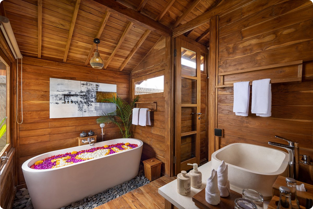 wooden villa bathroom 1